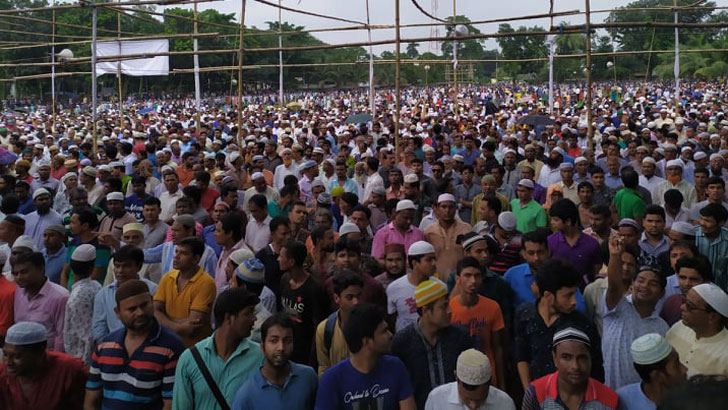 লাখো জনতার অংশগ্রহণে এরশাদের চতুর্থ জানাজা সম্পন্ন