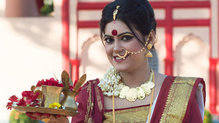 শারদীয় পূজার সাজে